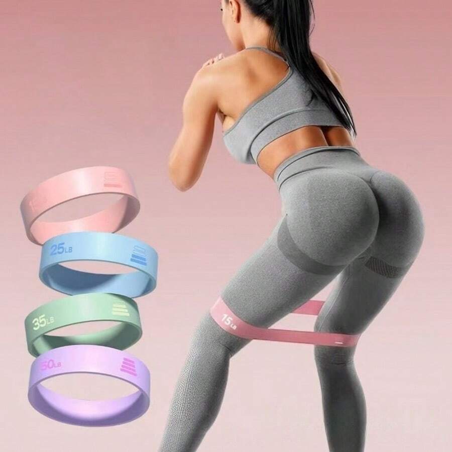 Resistance Band Fitness Elastic Ring Workout Band Yoga Beginner Set Stretching Band Hip & Leg Training - Multicolor - View 1