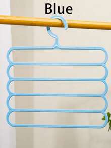 1pc Multi-Function Scarf Hanger, 5-Tier Plastic Clothes Pants Hanger Non-Slip Scarf Storage Rack - Multicolor - View 8