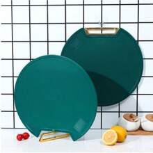 Tábua De Corte Antibacteriana À Prova De Mofo 30cm Com Suporte Em Pé Para Cozinha (9638) - Verde - Visão 7