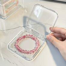 10 hộp trưng bày sơn móng tay acrylic trong suốt, hộp đựng sticker móng tay di động 75x75mm, dụng cụ làm móng (Chỉ có hộp, không kèm móng giả, vòng tay) - Nhiều màu - Xem 9