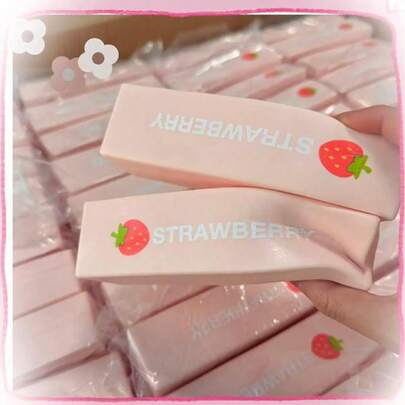 1pc Cute Squishy Strawberry Milk Bar Squeeze Toy, Waterproof, Easy To Clean, & Skin-Friendly TPR Soft Gel, Sticky Soft Toy, Water-Based Soft Gel Toy, Soft Plush Toy, Fun Desk Toy For Office, Teens To Relieve Stress And Bring Happiness