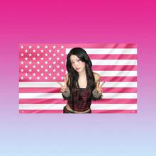 Yoonchae Pink USA Flag |   Katseye K-Pop Tapestry |   Korean Idol Wall Art |   Aesthetic KPOP Room Decor - 30*40英寸 - 查看 1