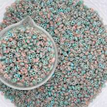 5g/Pack, 65pcs, 20 Colors, 3*6mm Pig Nose Shaped Mixed Glass Seed Beads, Handmade DIY Glass Bead Assortment Set, Suitable For Charm Bracelet, Pendant, Jewelry And Accessory Making - 3*6 Picasso Pig Nose 20 Colors - View 15