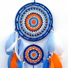Yunnan  Crochet Feather Dreamcatcher Souvenir - Cloud Wind - Blue - View 5