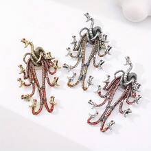 Heavy-Craft Hydra Vintage Brooch Horror Animal Commemorative Zodiac Year Of The Snake Pin Sweater Outerwear Cute Decoration - 04 - Xem 1