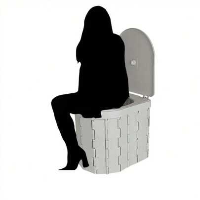 Portable Folding Toilet, Lightweight And Durable Outdoor Design, Quick Assembly Without Tools, Compact Storage For Easy Carrying, Stable, Suitable For Camping, Hiking, Fishing, Long-Distance Driving, Emergency Situations, Solving The Problem Of Outdoor Restroom, Essential Sanitary Item For Outdoor Adventure And Travel, Unisex.