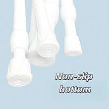 Bộ 1/2 thanh treo rèm điều chỉnh độ căng, không cần khoan, thích hợp cho phòng tắm, nhà bếp, tủ quần áo, cửa sổ. - Trắng - Xem 7