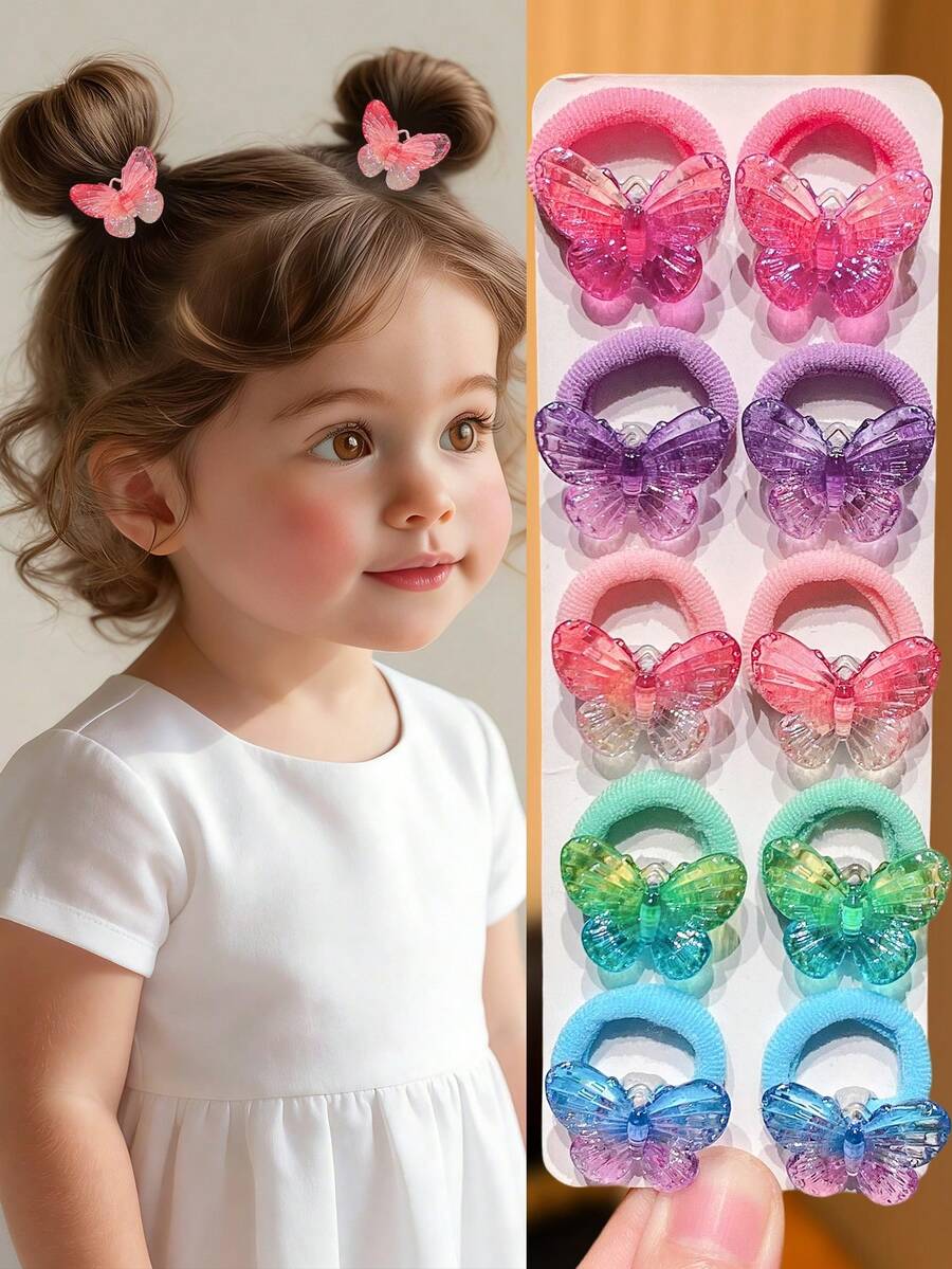 10pcs Colorful Y2K Ombre Butterfly Hair Clips, Shiny Sweet Hair Accessories, Perfect Gift For Cute Girls, Suitable For Daily Casual, Outings, Birthdays, Gifts For Friends, Moms, Concerts, Parties And More, Girls Butterfly Hair Scrunchies, July 4th Decorative Butterfly Hair Rings, Girls Headdress, Baby Girl Hair Accessories, Currently Very Popular, Beach Essential, Cute Accessories, Party Favors, Graduation Gifts, Hair Clips For Girls, Gifts For Little Girls, Cute Little Things, Graduation Gifts, Birthday Decorations