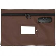 Bolsa de medicina con candado Bolsa de medicina de 12 x 8 pulgadas Bolsa de medicamentos para viajar Organizador de pastillas pequeñas café oscuro - Marrn oscuro - Ver 8