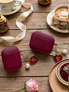 1 chiếc ốp tai nghe hình trái tim hoa hồng cho 1/2/3/4/Pro/Pro2/Pro3 - Màu Đỏ Sâu - Xem 5