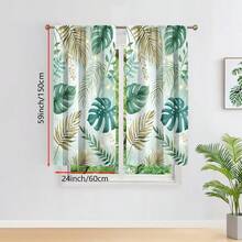 Bộ 2 rèm cửa họa tiết lá nhiệt đới với hình in lá Monstera xanh và lá cọ vàng óng ánh, tạo nên cảm giác nhiệt đới phóng khoáng và sang trọng. Những chiếc rèm chắn sáng mùa hè này rất phù hợp cho hiên nhà và phòng khách. - Nhiều màu - Xem 11