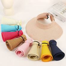 Fashionable Foldable Open-Top Hat With Wide Brim For Sun Protection And UV Protection, Suitable For Outdoor Sports, Hiking, And Travel - Fold - View 1