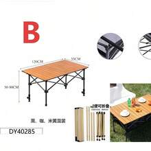 Mesa plegable de exterior tipo waffle / Mesa de picnic y camping portátil / Mesa de puesto ajustable en altura, color aleatorio - Multicolor B - Ver 10