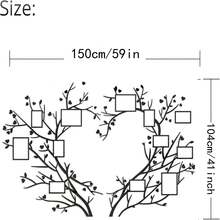 1件装家族树相框墙饰 - 3D梅花设计，带心形装饰，自带背胶，适用于多种表面，可用于客厅、卧室、餐厅等室内装饰 - 712 - 查看 14