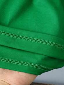Kids' Soccer T-Shirt, Brazil Cup, Casual, Comfortable, Summer, 100% Cotton, Durable Blouse, Round Neck - màu xanh lá - Xem 5