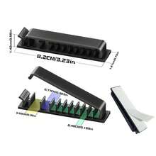 10-Slot Self-Adhesive Cable Clips, Ultimate Cable Management Tool Suitable For Desks, Home, Cars And Office Supplies, Helps Keep Cables Tidy And Organized! - A - View 3