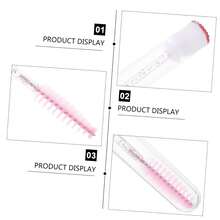 10/30/50 Pieces Eyelash Brush Tubes, Disposable Mascara Brush Tubes, Reusable Eyelash Brushes Dustproof Cleaning Storage Tubes - Pink - View 4