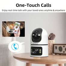 RecorGood 2MP+2MP 双镜头 WiFi 安全摄像头，支持 AI 人体追踪、彩色夜视和双向音频，适用于家庭安全 - 完美礼物 - 白色 - 查看 6