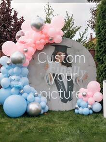 Customized Graduation Ceremony Arch Cover, Polyester Elastic Arch Cover For Wedding And Adult Ceremony Decoration, DIY Party Wedding Backdrop Accessories - Multicolor - View 6