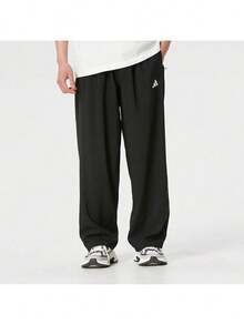 Adidas男款褲子春季新款運動訓練健身休閒簡約基本舒適長褲HE9908 - 黑色 - 查看 4