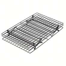 Rejilla de enfriamiento apilable de 1/2/3 niveles, material de acero inoxidable, rejilla de horneado plegable, adecuada para enfriar pasteles, galletas, pizza, carne, pan, antiadherente y fácil de limpiar, uso en múltiples escenarios - regalo ideal para entusiastas de la repostería y inauguración de casa - Ver 4