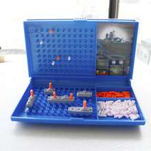Juego de estrategia Battleship, Juego de mesa de batalla naval de lógica para 2 jugadores - Azul - Ver 4