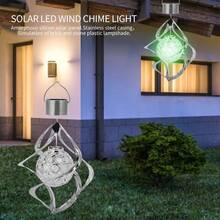 1 Stück Solar betriebenes Windspiel Licht, LED Solar Hängelampe, Outdoor Garten Landschaftsbeleuchtung, wasserdichtes Garten Windspiel Licht, geeignet für Garten Dekoration, Hof Dekoration, Heim Dekoration, Party Dekoration, Rasen Dekoration, Flur Dekoration, Balkon Dekoration, Hochzeit Dekoration und Muttertags Dekoration - Mehrfarbig - Übersicht 2