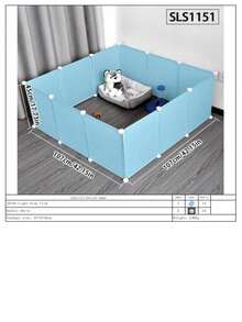 Lồng chó cỡ trung bình gấp gọn dùng trong nhà, có kèm nhà vệ sinh, hàng rào chắn cho chó cưng trong nhà. - Nhiều màu - Xem 15