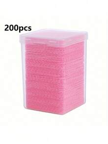 2000/1000/200片装指甲清洁湿巾 - 专业无绒指甲油卸除棉片，UV凝胶清洁纸巾，无香型美甲准备和完成清洁工具（粉色） - 粉色 - 查看 7