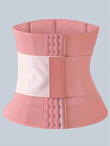 CZXMY Women's Breathable Sports Waist Trainer With Hook And Loop Fastener, Waist Cincher - Baby Pink - View 5