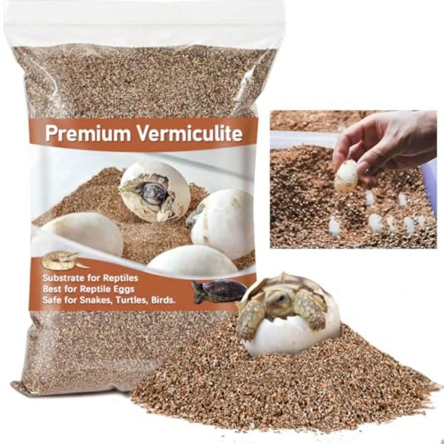 Vermiculite For Reptiles - 14OZ Vermiculite Terrarium Reptiles Reptile Substrate Reptile Bedding Reptile Sand For Egg Incubator Bearded Gecko Hermit Snake Tortoise Turtle Plants - As Pic - View 1