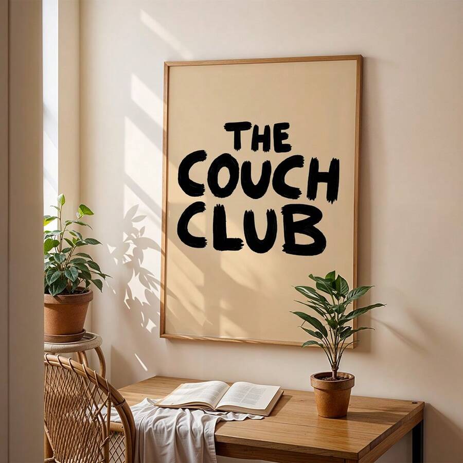 Wall Arts The Couch Club Posters The Couch Club Canvas Prints Bedroom Decor Living Room Decor Gift Unframed - A - View 1