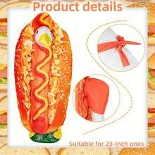 23-Inch Tall Hot Dog Decoration, Suitable For Cement, Plastic Porch, Yard, Garden, Outdoor Sculpture Art Decor - A - View 3