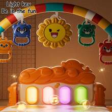 Newborn Baby Essentials Baby Bed Crib Bedding Set Baby Toys Interactive Music Pedal Piano Play Mat - Fun And Educational Fitness Frame Toy For Baby, Baby Piano Mat Kick And Play Multifunction Gym Play Mat,Tummy Time Mat Baby Kicking Toys For Feet With Pendant Rattle,Animal Shape Maracas,Playmate For Baby, Baby Play Mat Baby Gym,Funny Play Piano Tummy Time Baby Activity Mat With 5 Infant Sensory Baby Toys, Music And Lights Boy & Girl Gifts For Newborn Baby - 粉色 - 查看 7
