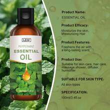 LZJV Premium Peppermint Essential Oil, Suitable For Cleaning, Purifying, Aromatherapy, Facial, Body & Nail Care, Candle & Soap Making, DIY Fragrance - 100ml/30ml - Peppermint Essential Oil - View 6