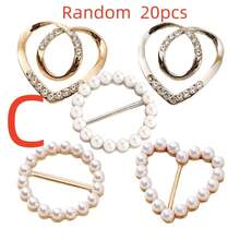 5/12/20/50个装下摆结扣，多功能T恤腰环，创意丝巾扣，适用于衣服、腰带、围巾 - 彩色 - 查看 8