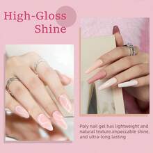 6 Colors Classic Nail Extension Gel Set - Polymer Gel Set For Nail DIY, Pink & Nude Base Gel For Nail Strengthening - Multicolor - View 8