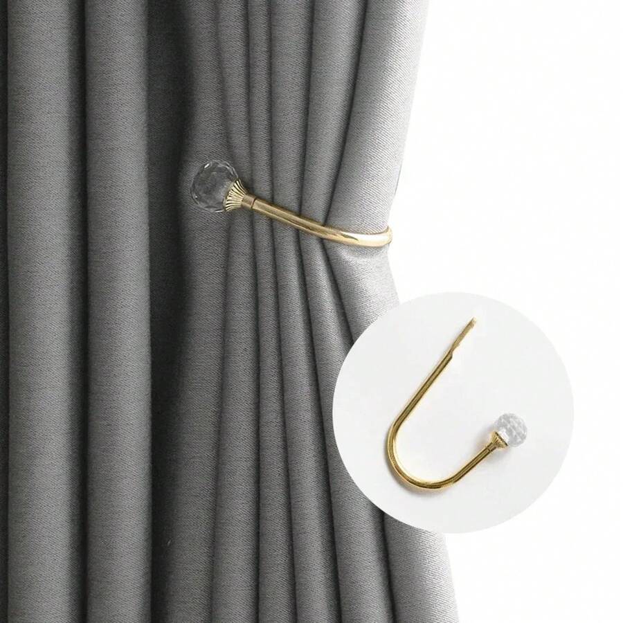 Soporte de lazo de brazo de borla de corbata de Metal para el hogar, accesorios de suspensión de decoración de pared de ventana en forma de U, moda YQ69 - D - Ver 1