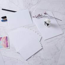 50 Sheets Shiny Blank Cardstock Paper 250 GSM Shiny White 3x5 Inches DIY Card Making Postcards Greeting Cards Business Cards Premium Thick Smooth Finish - TRẮNG SÁNG BÓNG - Xem 6