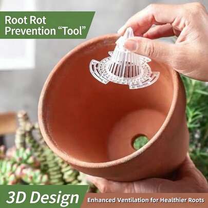 10片/1片加厚锥形花盆垫，户外花园种植用品，透气排水，防止根腐，底部带网孔，大尺寸可裁剪，适用于各种花盆、种植箱和盆景，过滤土壤流失。