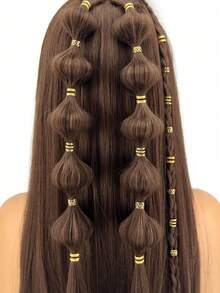 40pcs Adjustable Metal Hair Clips, Alloy Hair Accessories, Unisex Summer Braided Hair Decorations, Women Hair Clips, School Supplies,Holiday,Travel - Gold - View 1