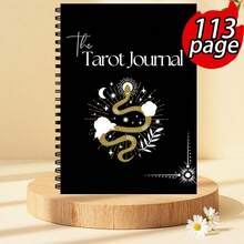 Sổ nhật ký Tarot (1 cuốn), sổ tay bìa cứng, có cấu trúc ghi chép chi tiết cho việc rút một lá bài, hai lá bài và ba lá bài, ghi chú về ý nghĩa và hình ảnh, theo dõi câu hỏi và nhật ký bộ bài, đồ dùng văn phòng phẩm. - Hình chữ nhật - Xem 8