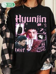 Hyunjin Do It Shirt, DO IT Album Shirt, Skz It Tape Do It Shirt, Skz Karma Album Tee, DominATE Tour 2025 - Schwarz - Übersicht 1