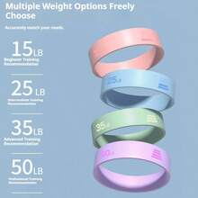 Resistance Band Fitness Elastic Ring Workout Band Yoga Beginner Set Stretching Band Hip & Leg Training - Multicolor - View 2