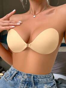1件装无痕隐形自粘式聚拢文胸，无肩带无背防水可重复使用硅胶乳贴，适合婚礼、沙滩派对、连衣裙、无痕文胸，母亲节礼物 - 彩色 - 查看 13