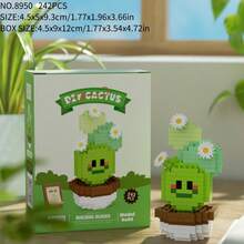 小型积木益智DIY互动玩具 - 仙人掌系列 - 彩色 - 查看 8