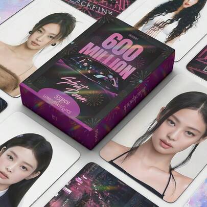 55件套BP粉色和黑色“完美的K-Pop粉丝礼物，适合生日、情人节、返校和新年，可用于专辑装饰、剪贴簿、相册和房间装饰，是全球BLINK必备的周边商品