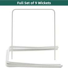 Universal Croquet Wickets Standard Size Set Of 9 White Square Arrow Wickets Rplacement  28In - A - View 4