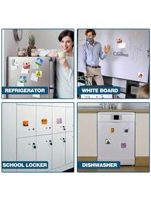15/30pcs [5/10sets] Transparent Acrylic Fridge Magnet DIY Kit, Includes Magnetic Photo Frame Fridge Magnets, Handmade Photo Fridge Magnets And Other Materials, Can Create Personalized Meaningful Photo Fridge Magnets - A - View 3
