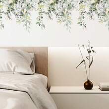 Bộ 1/3 miếng dán cửa sổ lấy cảm hứng từ thiên nhiên, tự dính, có thể tháo rời, dán được ở phòng khách, đầu giường, lối vào, tủ trưng bày, mang đến không gian xanh mát, thư giãn cho các bề mặt kính. - Lá có hoa - Xem 4